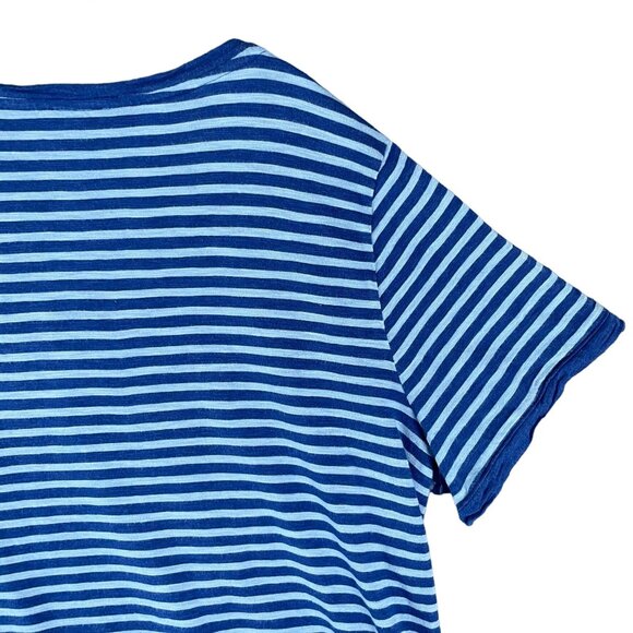Talbots Top Womens 2X Blue Striped Nautical Sailor Stretch Casual Office Norm - Picture 12 of 16